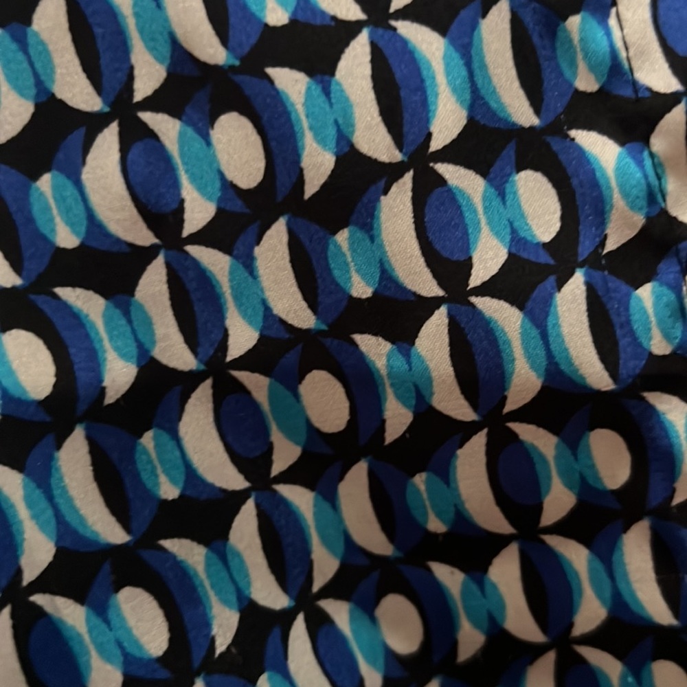 Notations Stretch Art Deco Print Shirt - image 4